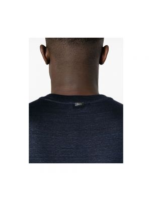 Camiseta de lino de algodón Herno azul