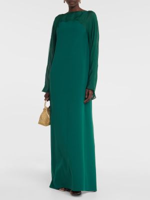 Selyem midi ruha Safiyaa zöld