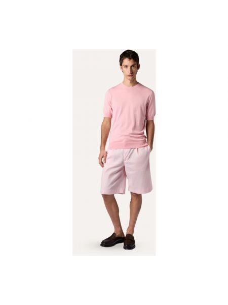 Camiseta de seda de algodón Ballantyne rosa