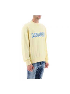 Bluza z nadrukiem Dsquared2 żółta