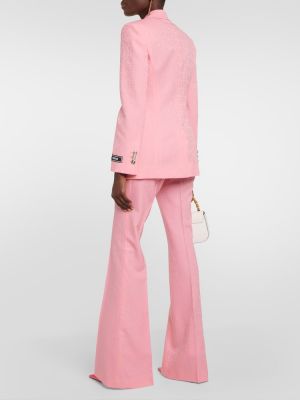 Μάλλινος μπλέιζερ Versace ροζ