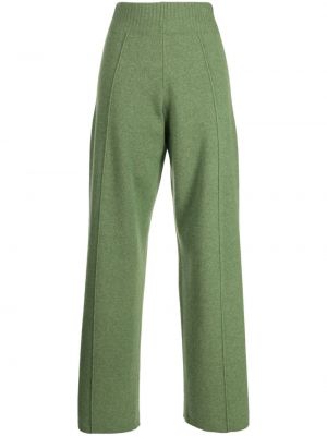 Spodnie wełniane z kaszmiru Pringle Of Scotland zielone