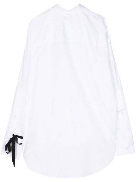 Drapiruota medvilninė marškiniai Marina Yee balta