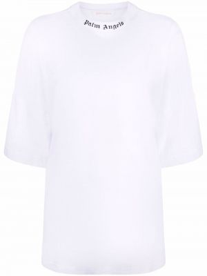 T-shirt à col montant Palm Angels blanc