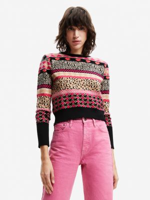Sweter Desigual różowy