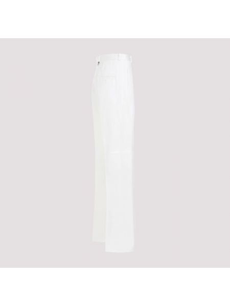 Pantalones chinos de algodón Thom Browne blanco