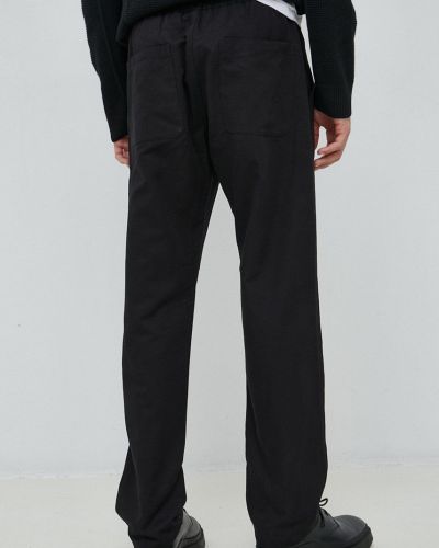 Jednobarevné bavlněné kalhoty Samsøe Samsøe černé