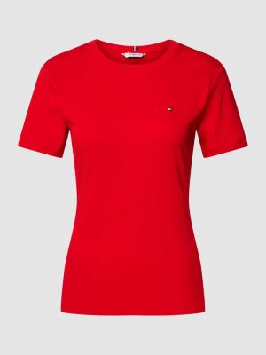 Koszulka w paski Tommy Hilfiger czerwona