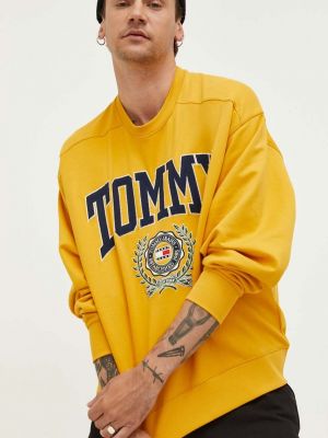 Bluza bawełniana Tommy Jeans żółta