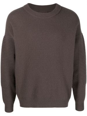 Плетен пуловер Ferrari кафяво
