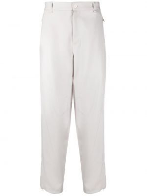 Vlněné rovné kalhoty Lanvin šedé