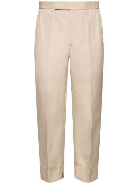 Памучни панталон Thom Browne сиво