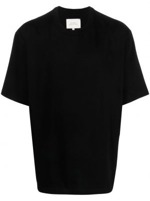 Medvilninis marškinėliai apvaliu kaklu Studio Nicholson juoda
