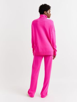 Кашемировый шерстяной свитер свободного кроя Chinti And Parker розовый