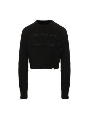 Хлопковый пуловер Rta, черный