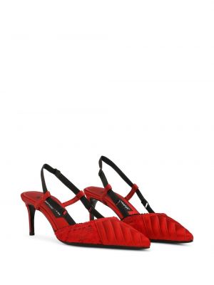 Krajkové sandály Dolce & Gabbana červené