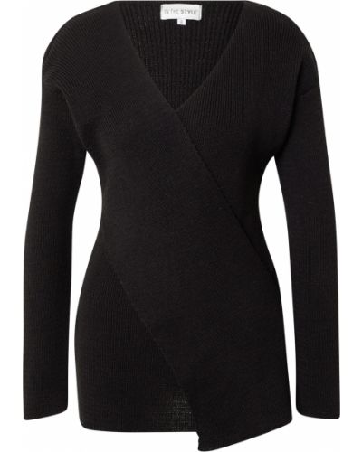 Пуловер In The Style черно
