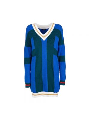 Sweter z dżerseju Fracomina niebieski