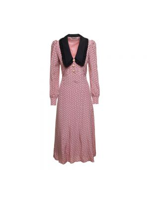 Sukienka długa Alessandra Rich różowa