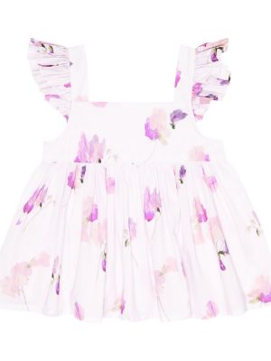 Floral bomull dress for jenter Morley rosa