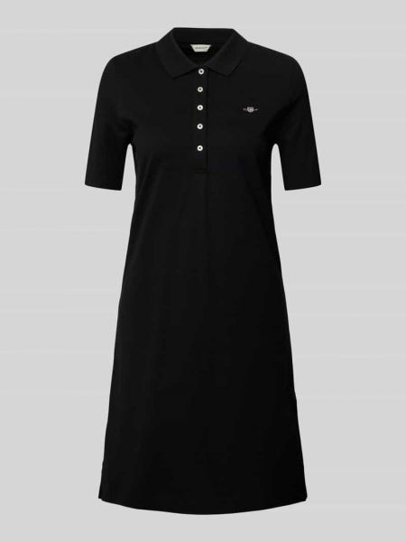 Sukienka midi bawełniana Gant czarna