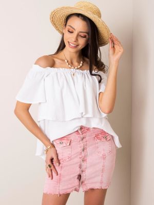 Spódnica jeansowa Fashionhunters różowa