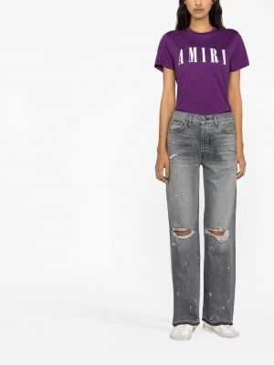 Distressed straight jeans Amiri grau