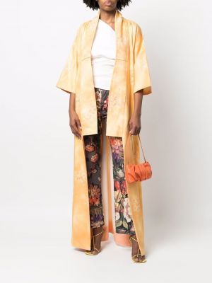 Veste en soie à fleurs A.n.g.e.l.o. Vintage Cult orange