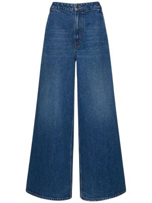 Voľné džínsy s nízkym pásom Gauchere modrá