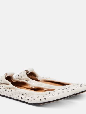 Bőr balerina cipők Isabel Marant fehér