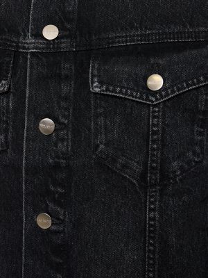 Veste en jean en coton Ferragamo noir