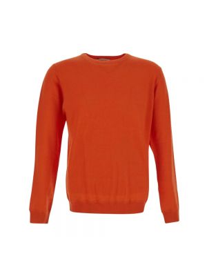 Sweter z okrągłym dekoltem Laneus pomarańczowy