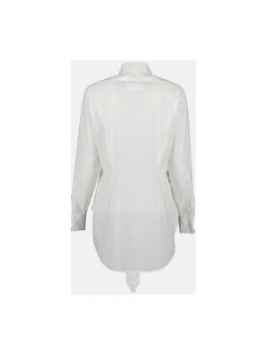 Camisa con botones oversized con bordado Maison Margiela blanco