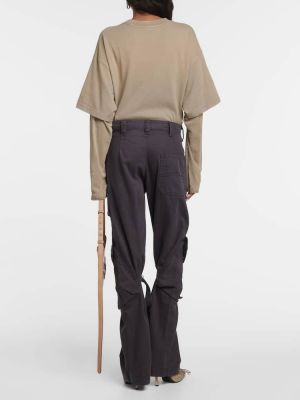 Pantalon cargo en coton Acne Studios gris