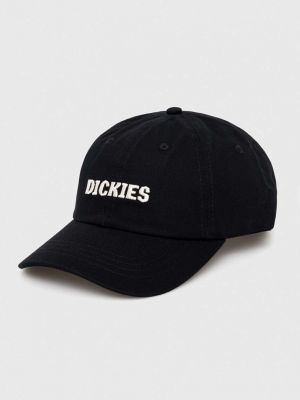 Памучна шапка с козирки с апликация Dickies черно