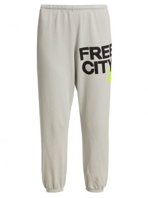 Хлопковые спортивные штаны Freecity серые