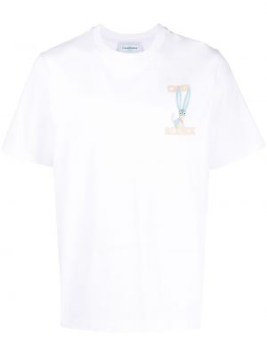 T-shirt avec manches courtes Casablanca blanc