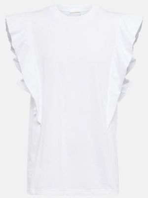 Jersey t-shirt aus baumwoll Chloã© weiß