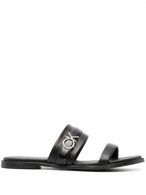 Kožené sandále bez podpätku Calvin Klein