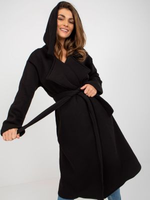 Kabát s kapucí Fashionhunters černý