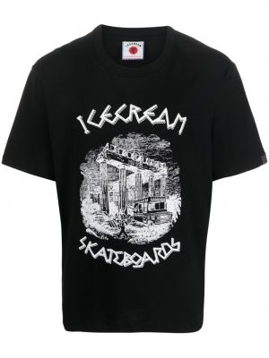 Bavlněné tričko Icecream černé