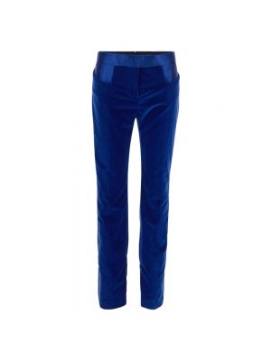 Welurowe spodnie Tom Ford niebieskie