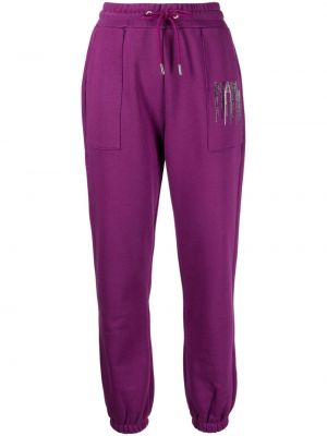 Teplákové nohavice Karl Lagerfeld fialová