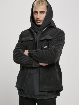 Вельветовая куртка Urban Classics Plus Size черная
