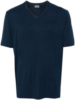 T-krekls ar v veida izgriezumu Hanro zils
