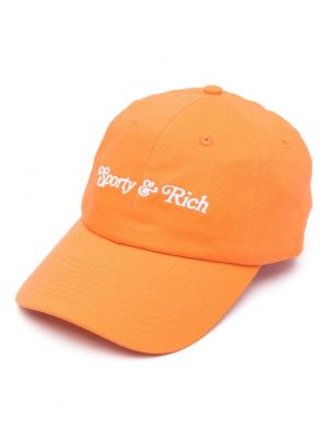 Cappello con visiera ricamato Sporty & Rich arancione