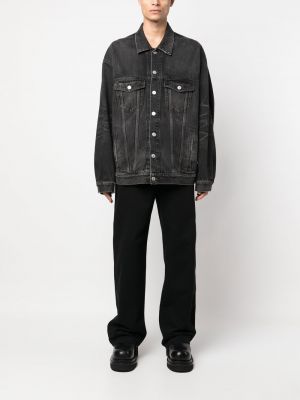 Jeansjacke mit print Balenciaga grau