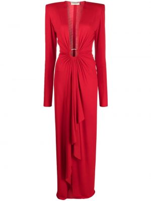Drapované šaty Alexandre Vauthier červená