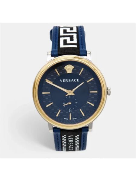 Relojes de acero inoxidable Versace Pre-owned azul