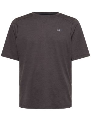 T-shirt con scollo tondo Arc'teryx nero